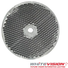Round Retro Reflector Screw On 60mm - White Round Retro Reflector Screw On 60mm - White